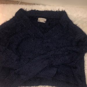 urban outfitters cropped fuzzy sweater